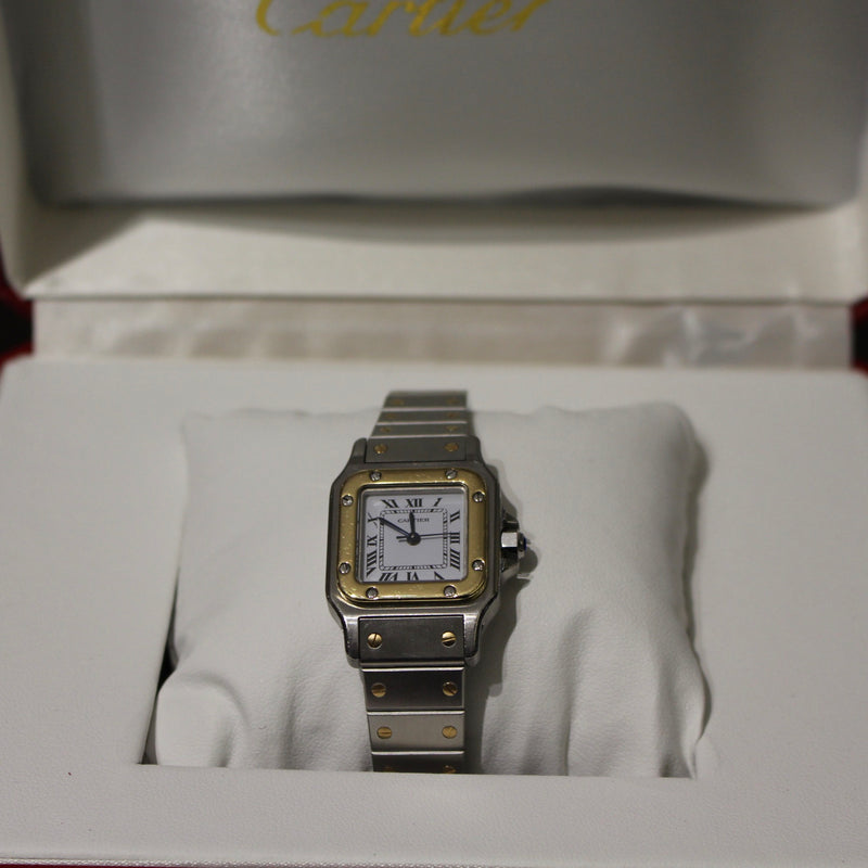 Cartier Santos galbee acciaio oro automatico