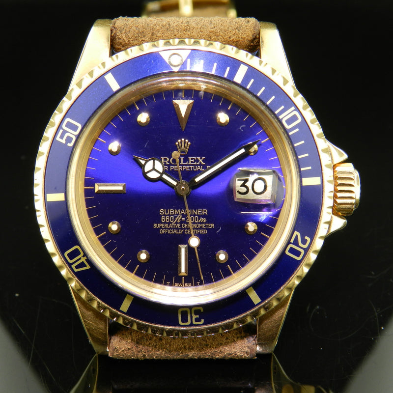 Rolex Submariner ref. 1680 oro purple dial